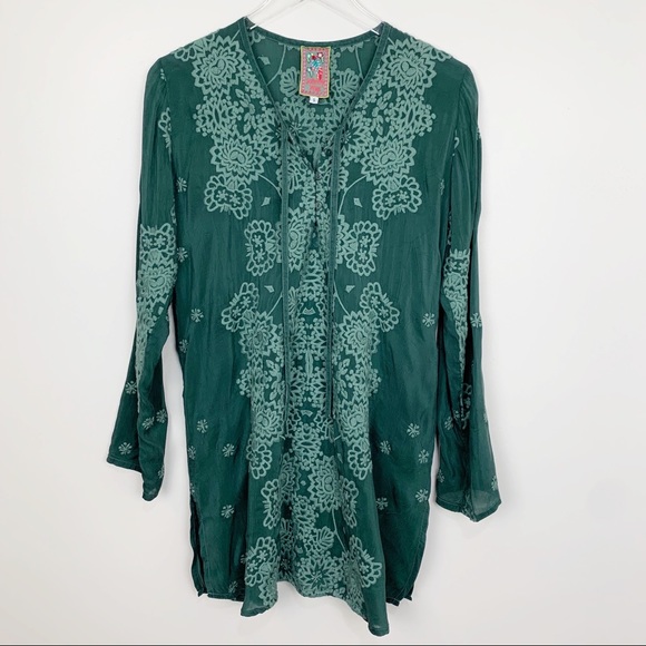 Johnny Was Tops - Johnny Was | Stars Popover Tunic Top Embroidered